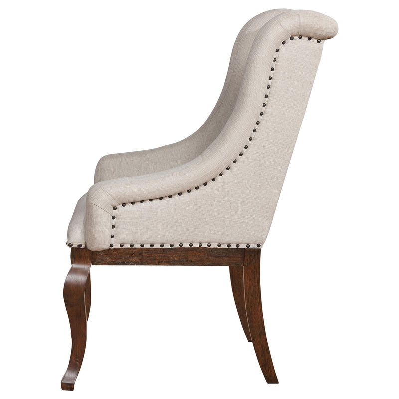  Coaster Furniture Brockway 110313 Upholstered Arm Chair - Barley Java IMAGE 4