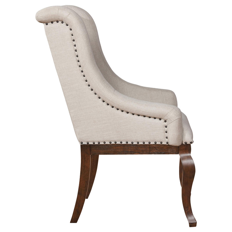  Coaster Furniture Brockway 110313 Upholstered Arm Chair - Barley Java IMAGE 7
