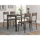  Coaster Furniture Lana 150505 5-piece Rectangular Dining Set - Dark Brown and Black IMAGE 1