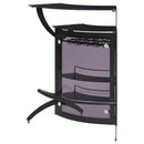  Coaster Furniture Dallas 182135 2-shelf Curved Freestanding Home Bar Cabinet - Black IMAGE 3