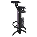  Coaster Furniture Dallas 182135 2-shelf Curved Freestanding Home Bar Cabinet - Black IMAGE 4