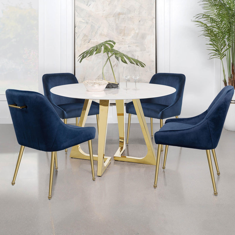  Coaster Furniture Mayette 192492 Upholstered Dining Side Chair - Blue IMAGE 11