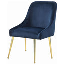  Coaster Furniture Mayette 192492 Upholstered Dining Side Chair - Blue IMAGE 3