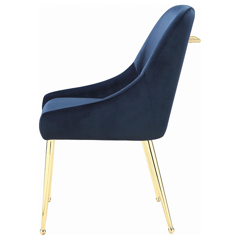  Coaster Furniture Mayette 192492 Upholstered Dining Side Chair - Blue IMAGE 4