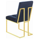  Coaster Furniture Cisco 192493 Velvet Upholstered Dining Side Chair - Gold IMAGE 5