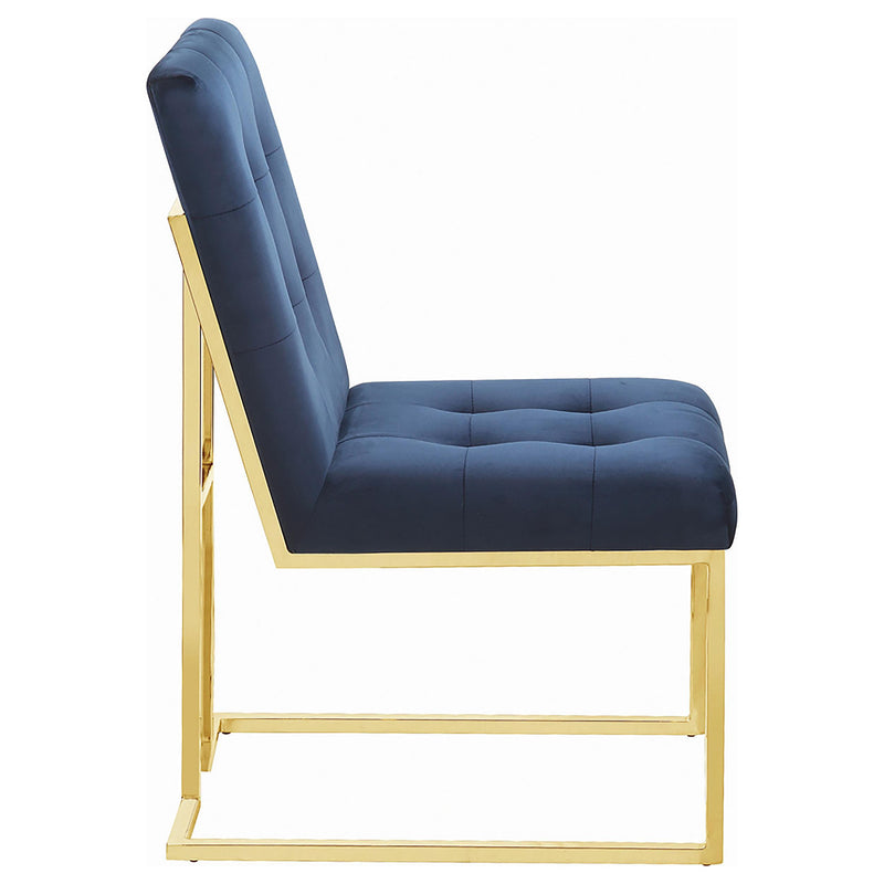  Coaster Furniture Cisco 192493 Velvet Upholstered Dining Side Chair - Gold IMAGE 8