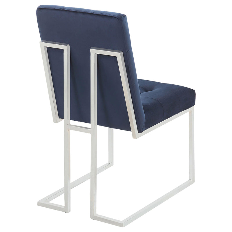  Coaster Furniture Cisco 192494 Velvet Upholstered Dining Side Chair - Chrome IMAGE 5