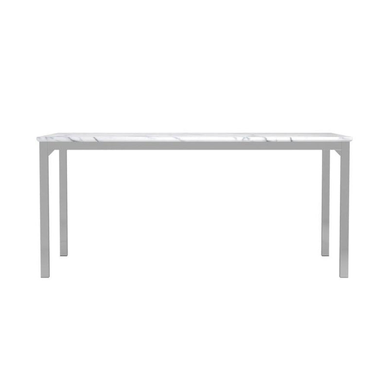  Coaster Furniture Athena 110101 Rectangular 64-inch Faux Marble Dining Table - Chrome IMAGE 2