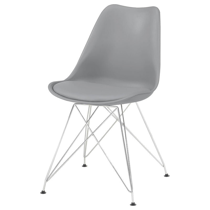  Coaster Furniture Juniper 110262 Polypropylene Dining Side Chair - Grey IMAGE 3