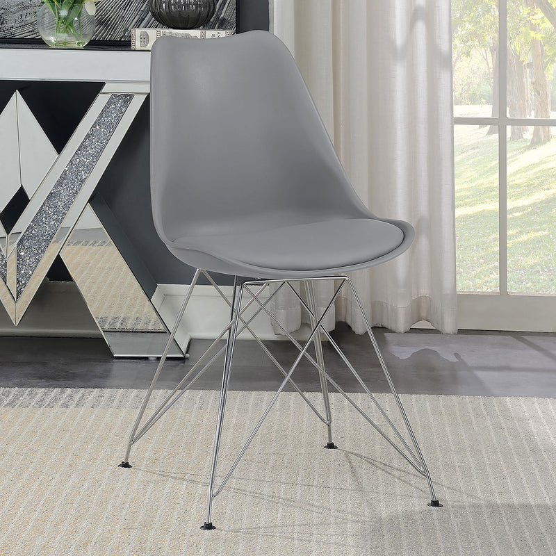  Coaster Furniture Juniper 110262 Polypropylene Dining Side Chair - Grey IMAGE 9