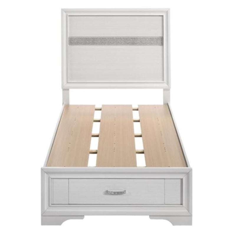  Coaster Furniture Miranda 205111T 51-inch Wood Twin Storage Panel Bed - White IMAGE 4