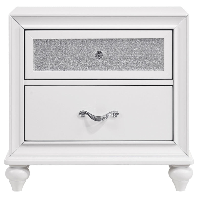  Coaster Furniture Barzini 205892 2-Drawer Nightstand - White IMAGE 2