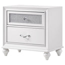  Coaster Furniture Barzini 205892 2-Drawer Nightstand - White IMAGE 3