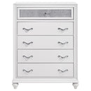  Coaster Furniture Barzini 205895 5-Drawer Bedroom Chest - White IMAGE 2