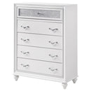  Coaster Furniture Barzini 205895 5-Drawer Bedroom Chest - White IMAGE 3