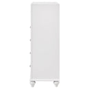  Coaster Furniture Barzini 205895 5-Drawer Bedroom Chest - White IMAGE 4