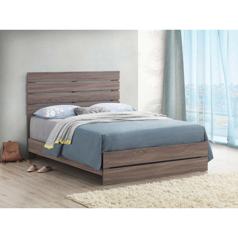  Coaster Furniture Brantford 207041Q Wood Queen Panel Bed - Barrel Oak IMAGE 4