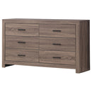  Coaster Furniture Brantford 207043 6-Drawer Dresser - Barrel Oak IMAGE 3