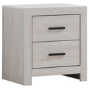  Coaster Furniture Brantford 207052 2-Drawer Nightstand - Coastal White IMAGE 1