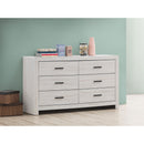  Coaster Furniture Brantford 207053 6-Drawer Dresser - Coastal White IMAGE 9