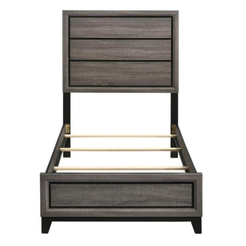  Coaster Furniture Watson 212421T Wood Twin Panel Bed - Grey Oak IMAGE 3