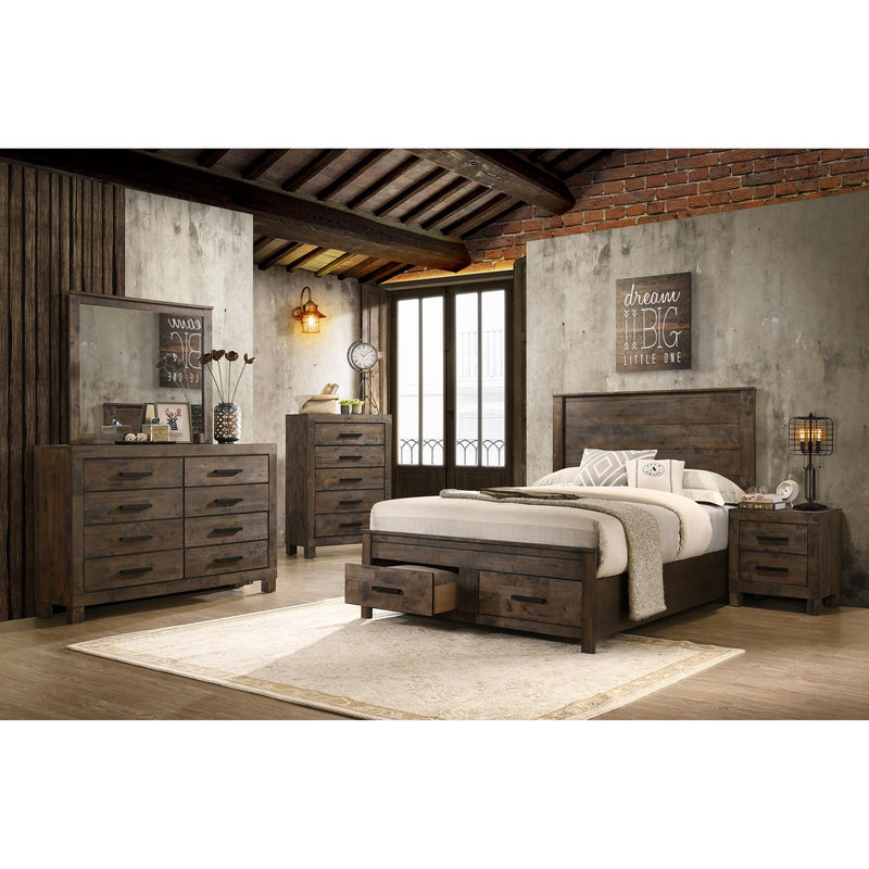  Coaster Furniture Woodmont 222631Q Wood Queen Storage Panel Bed - Rustic Golden Brown IMAGE 7