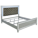  Coaster Furniture Gunnison 223211KE Wood Eastern King LED Panel Bed - Silver Metallic IMAGE 1