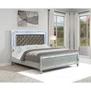  Coaster Furniture Gunnison 223211KE Wood Eastern King LED Panel Bed - Silver Metallic IMAGE 4