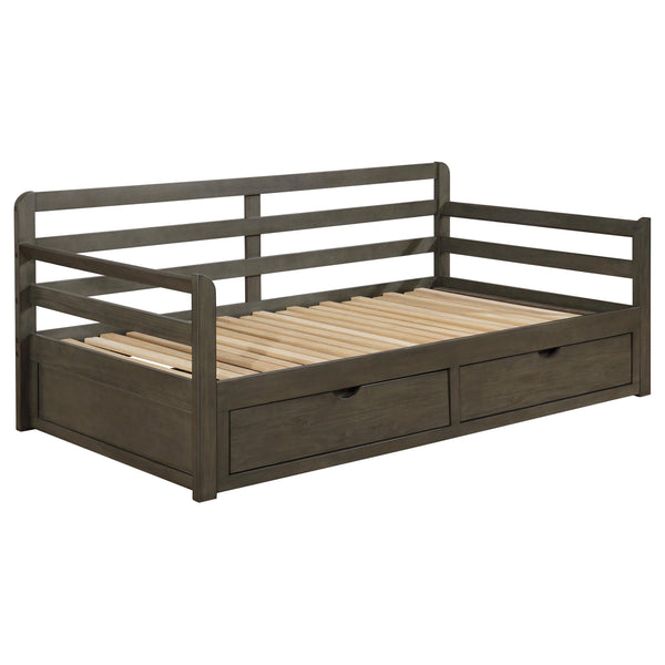  Coaster Furniture Sorrento 305706 2-Drawer Twin XL Daybed with Extension Trundle - Grey IMAGE 1