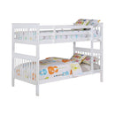  Coaster Furniture Chapman 460244N Wood Twin Over Twin Bunk Bed - White IMAGE 2