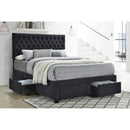  Coaster Furniture Soledad 305877KE Upholstered Eastern King Storage Panel Bed - Grey IMAGE 2