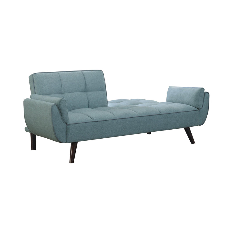  Coaster Furniture Caufield 360097 Upholstered Convertible Sofa Bed - Turquoise Blue IMAGE 2