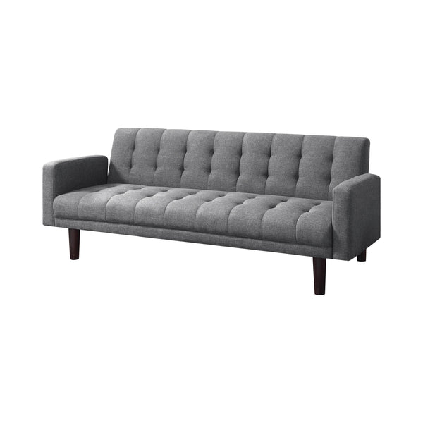  Coaster Furniture Sommer 360150 Upholstered Tufted Convertible Sofa Bed - Grey IMAGE 1