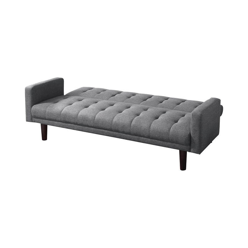  Coaster Furniture Sommer 360150 Upholstered Tufted Convertible Sofa Bed - Grey IMAGE 2