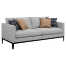  Coaster Furniture Apperson 508681 Upholstered Track Arm Sofa - Light Grey IMAGE 1