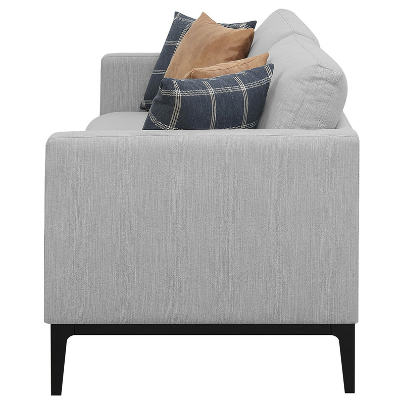  Coaster Furniture Apperson 508681 Upholstered Track Arm Sofa - Light Grey IMAGE 4