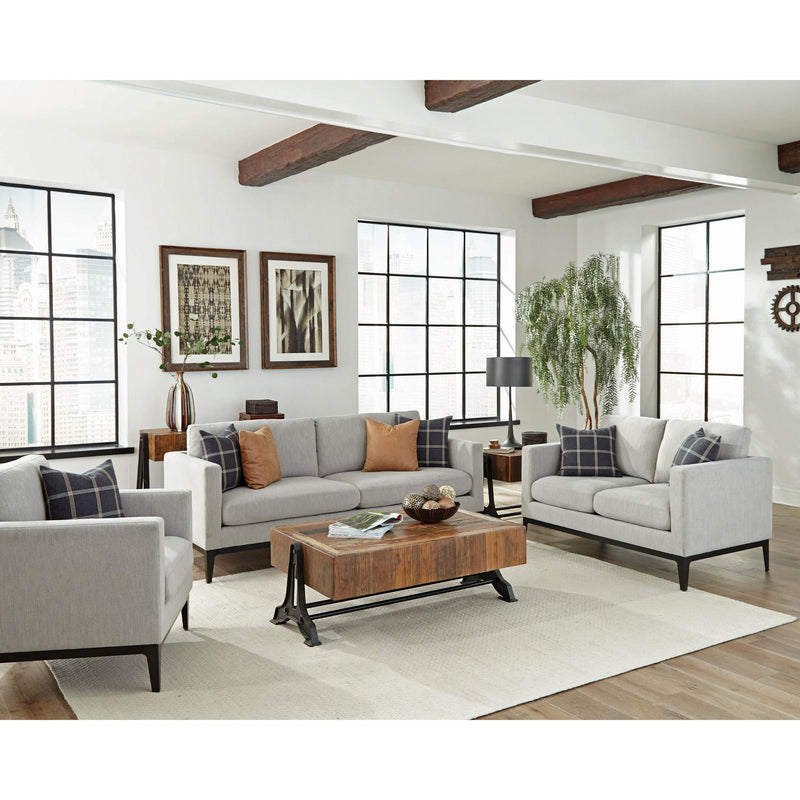  Coaster Furniture Apperson 508683 Upholstered Track Arm Accent Chair - Light Grey IMAGE 10