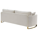  Coaster Furniture Corliss 508821 Upholstered Curved Track Arm Sofa - Beige IMAGE 6
