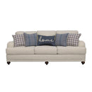  Coaster Furniture Glenn 511091 Upholstered English Arm Sofa - Light Grey and Blue IMAGE 2