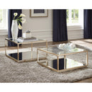  Coaster Furniture Renee 722660 2-piece Square Coffee Table Set - Rose Brass IMAGE 2