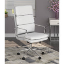 Coaster Furniture Ximena 801746 Upholstered Adjustable High Back Office Chair - White IMAGE 7