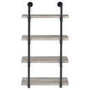 Coaster Furniture Elmcrest 804416 24-inch 4-shelf Wall Bookshelf - Grey Driftwood IMAGE 2