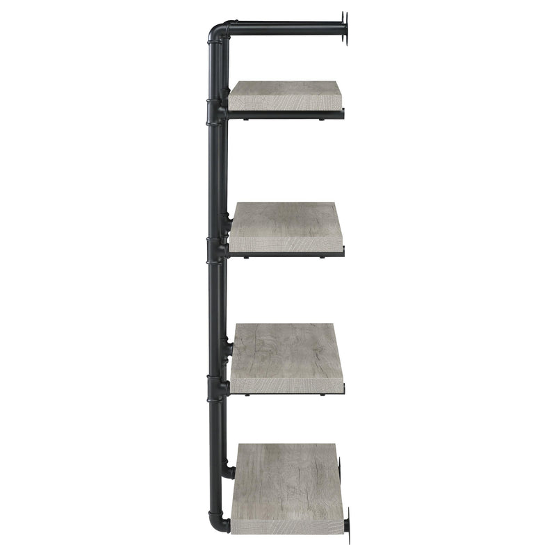 Coaster Furniture Elmcrest 804416 24-inch 4-shelf Wall Bookshelf - Grey Driftwood IMAGE 4