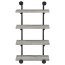  Coaster Furniture Elmcrest 804416 24-inch 4-shelf Wall Bookshelf - Grey Driftwood IMAGE 6
