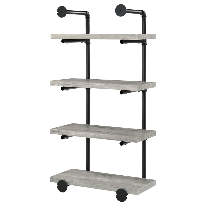  Coaster Furniture Elmcrest 804416 24-inch 4-shelf Wall Bookshelf - Grey Driftwood IMAGE 7