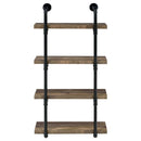  Coaster Furniture Elmcrest 804426 24-inch 4-shelf Wall Bookshelf - Rustic Oak IMAGE 2