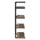  Coaster Furniture Elmcrest 804426 24-inch 4-shelf Wall Bookshelf - Rustic Oak IMAGE 4
