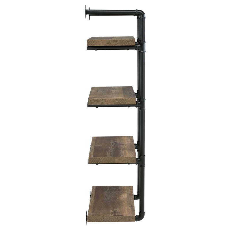  Coaster Furniture Elmcrest 804426 24-inch 4-shelf Wall Bookshelf - Rustic Oak IMAGE 8