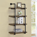  Coaster Furniture Elmcrest 804426 24-inch 4-shelf Wall Bookshelf - Rustic Oak IMAGE 9