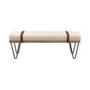  Coaster Furniture Austin 910258 Fabric Upholstered Accent Bench - Beige IMAGE 2